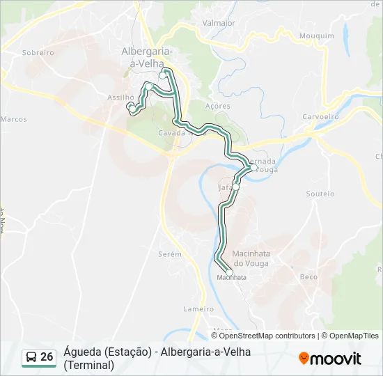 26 Bus Line Map