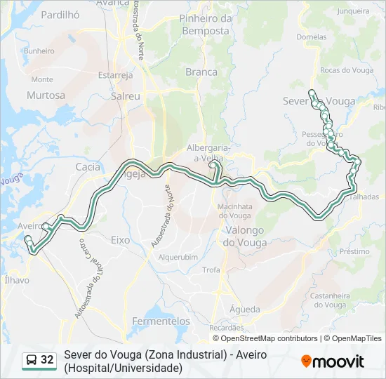 32 Bus Line Map
