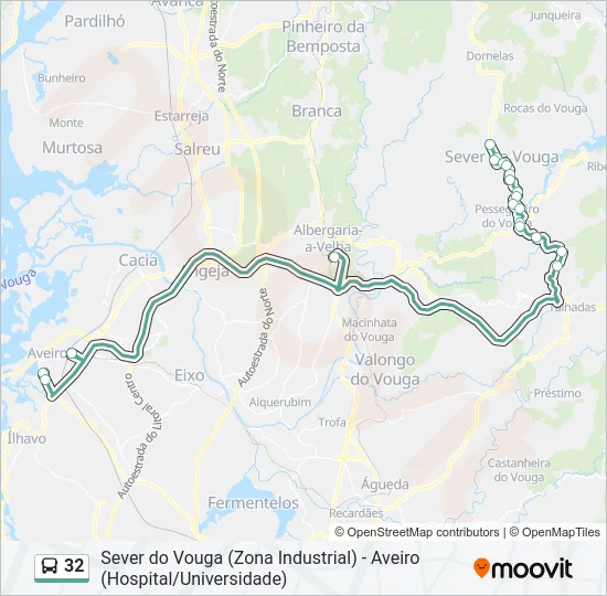 32 Bus Line Map