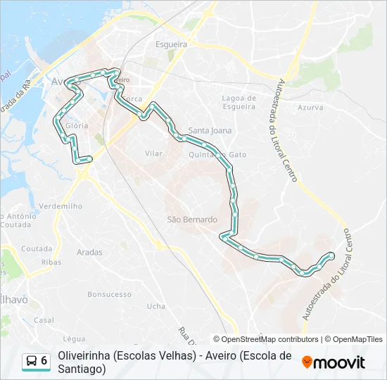 6 Bus Line Map