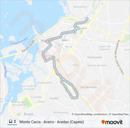 2 Bus Line Map