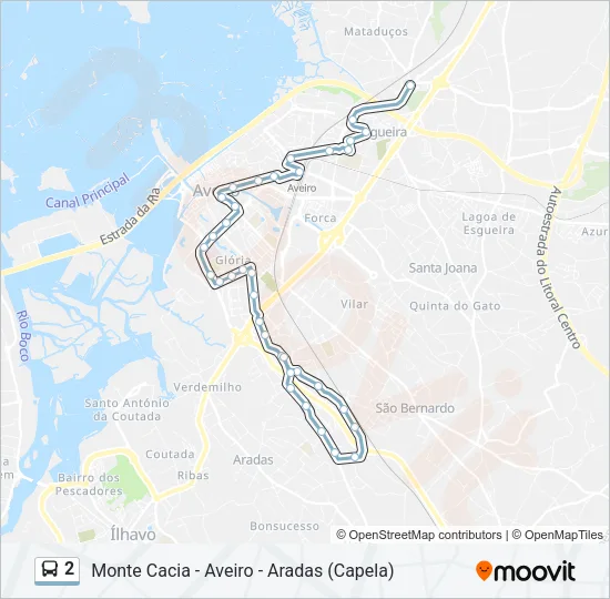 2 Bus Line Map