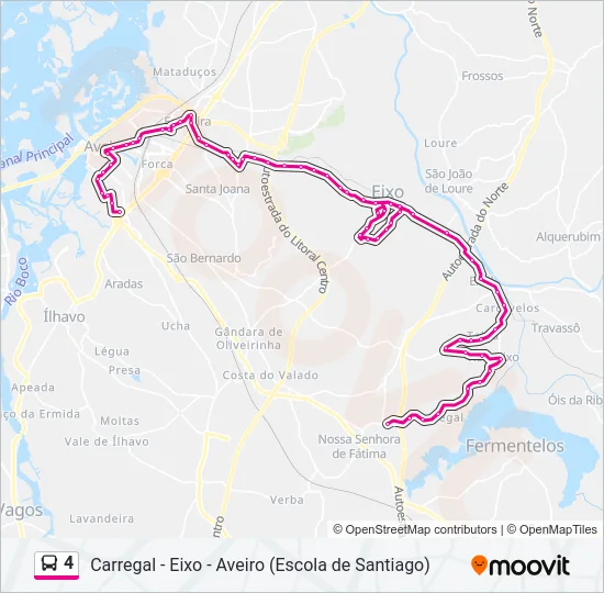 4 Bus Line Map