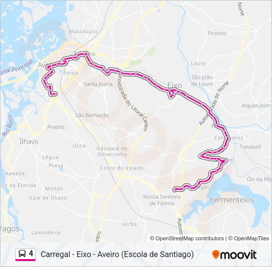 4 Bus Line Map