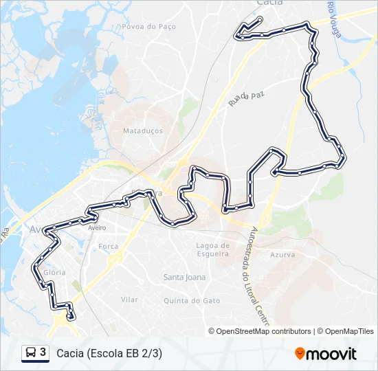 3 Bus Line Map