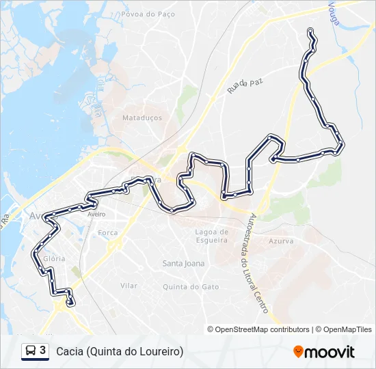 3 Bus Line Map