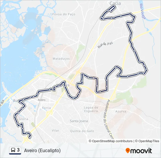 3 Bus Line Map