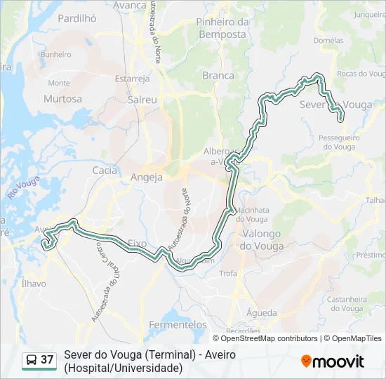 37 Bus Line Map