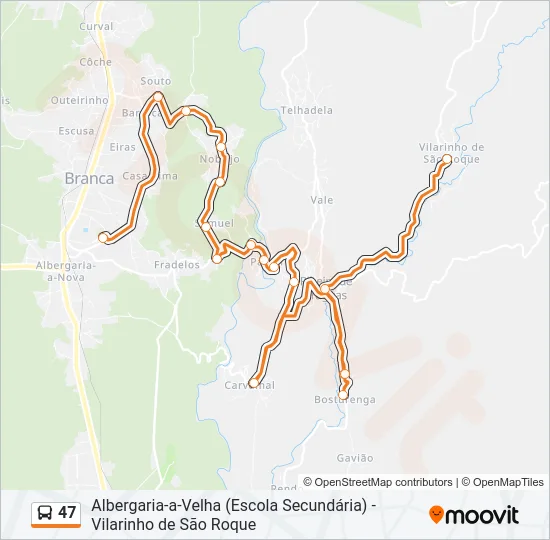 47 Bus Line Map