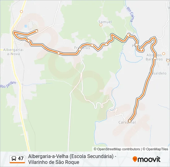 47 Bus Line Map