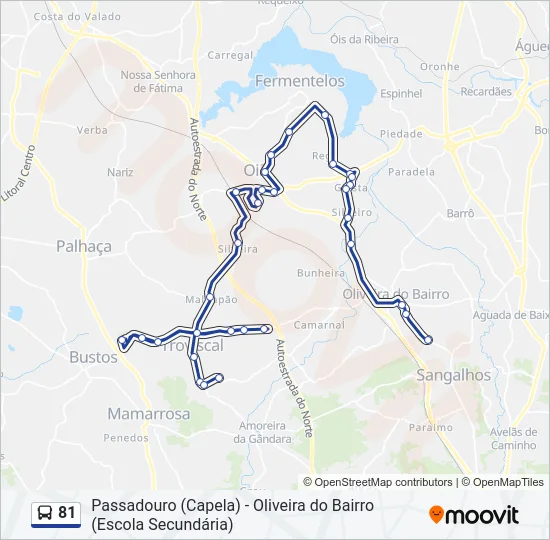 81 Bus Line Map