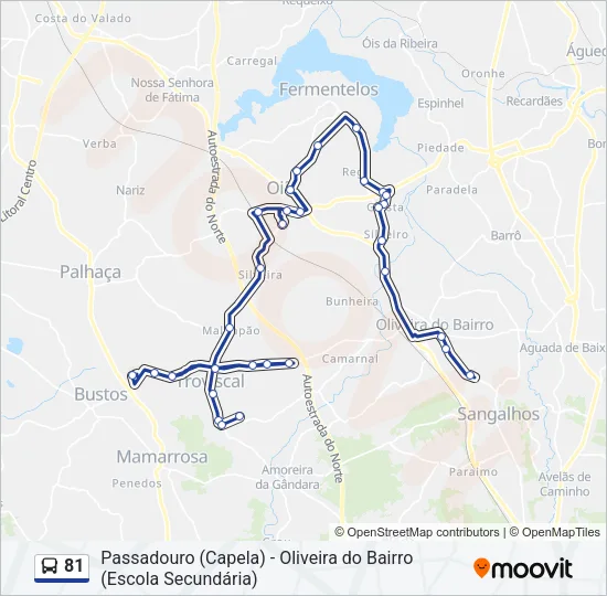 81 Bus Line Map