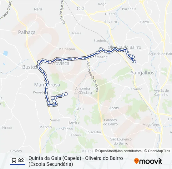 82 Bus Line Map