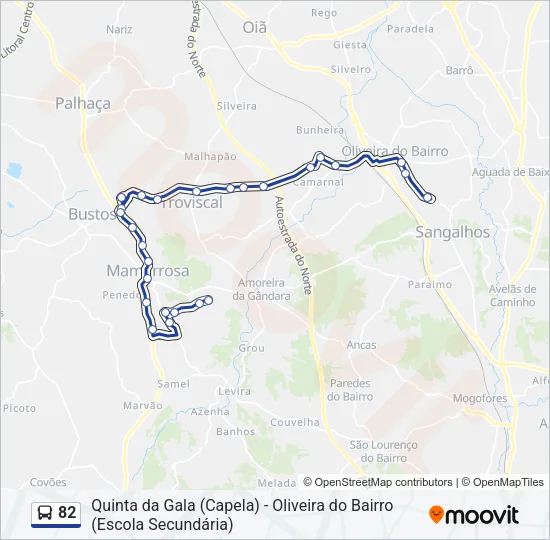 82 Bus Line Map