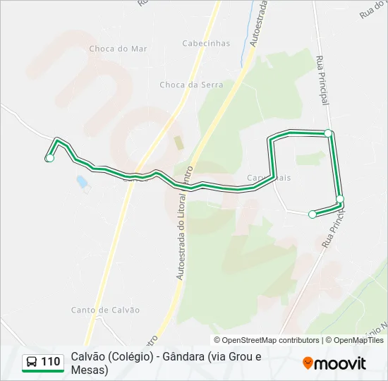 110 Bus Line Map