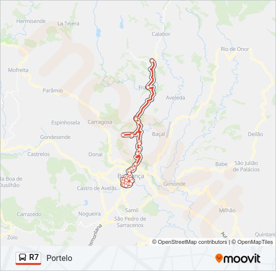 R7 Bus Line Map