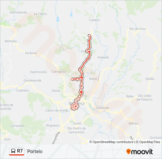 R7 Bus Line Map