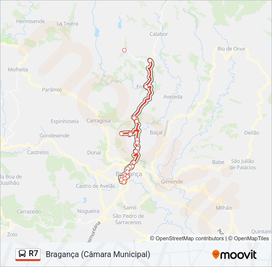 R7 Bus Line Map