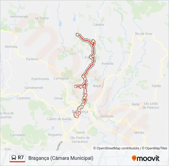 R7 Bus Line Map