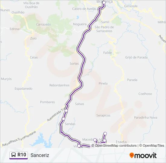 R10 Bus Line Map