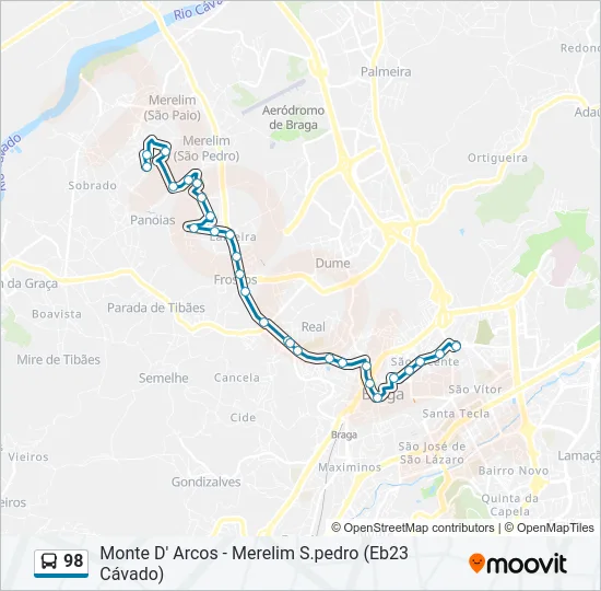 98 Bus Line Map
