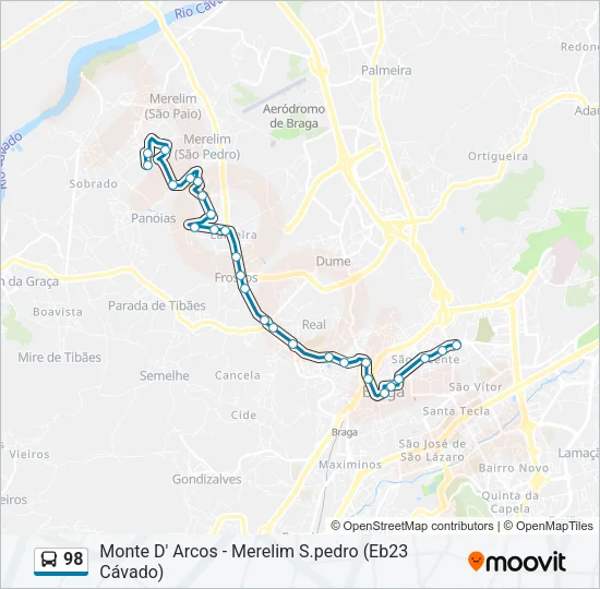 98 Bus Line Map