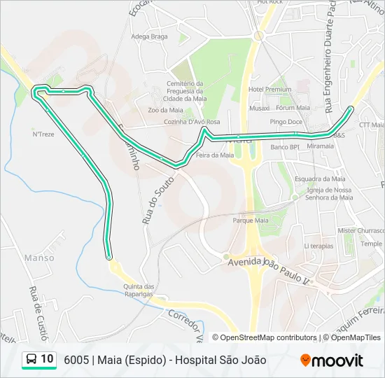 10 Bus Line Map