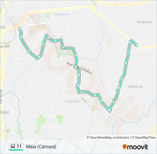 11 Bus Line Map