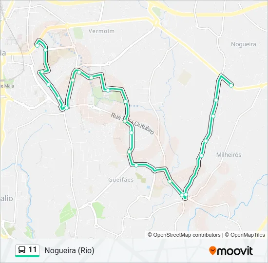 11 Bus Line Map