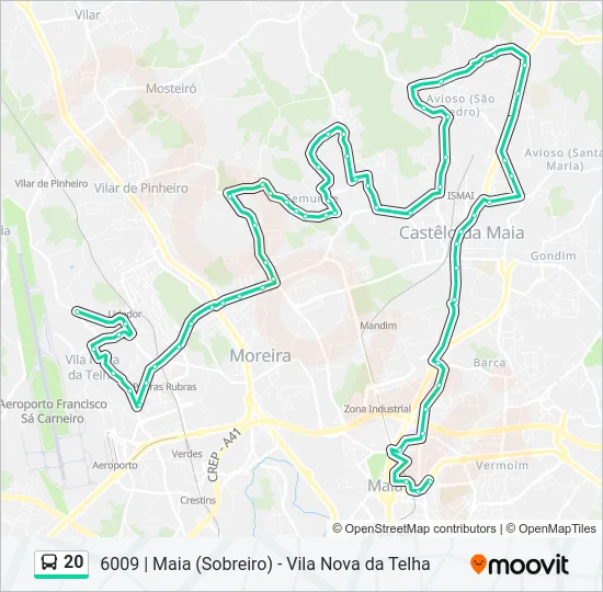 20 Bus Line Map