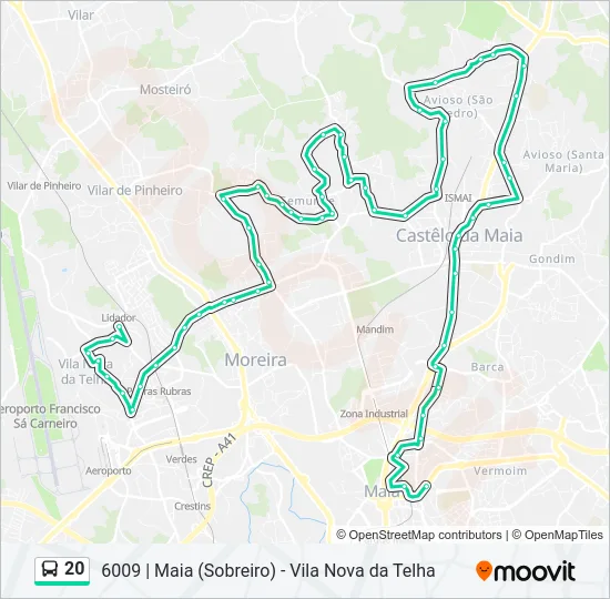 20 Bus Line Map