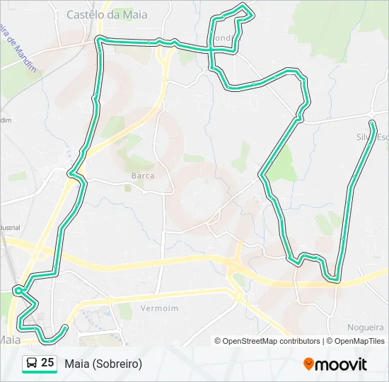 25 Bus Line Map