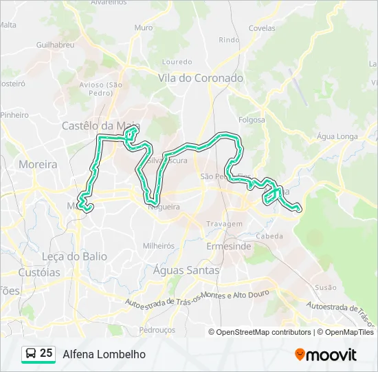 25 Bus Line Map