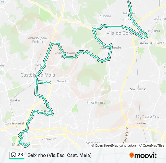 28 Bus Line Map