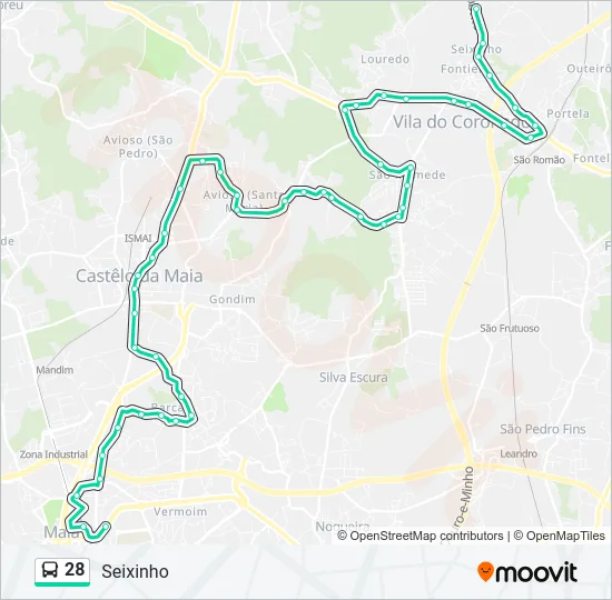 28 Bus Line Map