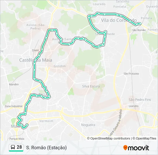 28 Bus Line Map