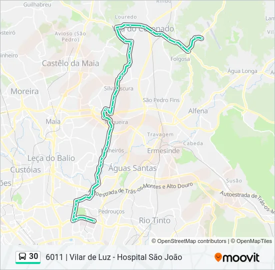 30 Bus Line Map