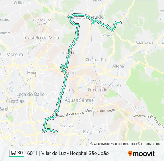 30 Bus Line Map