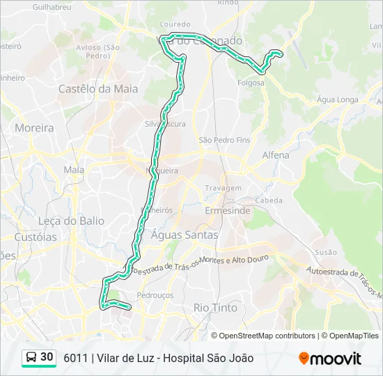 30 Bus Line Map