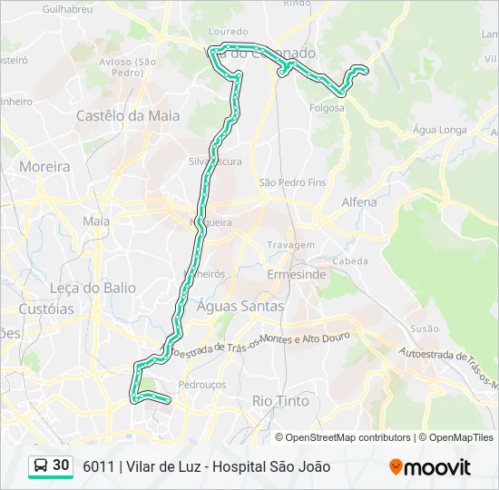 30 Bus Line Map