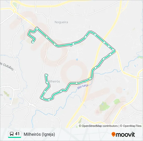 41 Bus Line Map