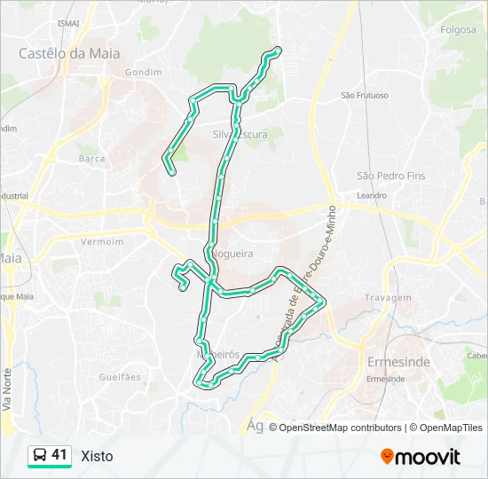 41 Bus Line Map