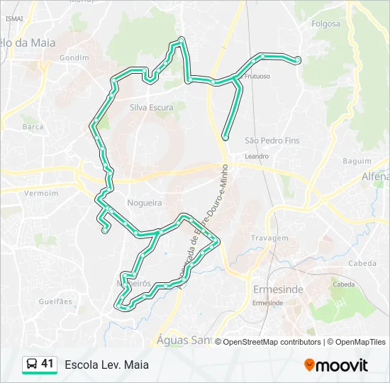 41 Bus Line Map