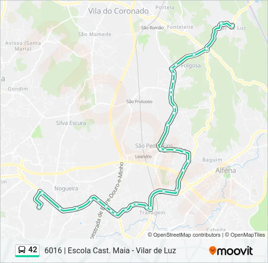 42 Bus Line Map