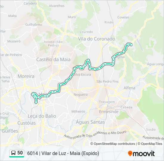 50 Bus Line Map