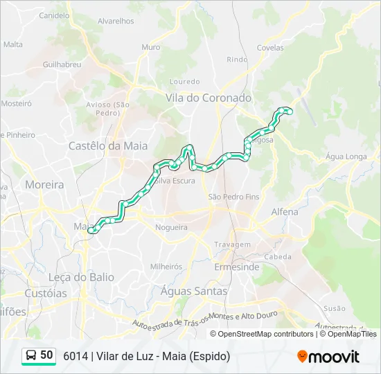50 Bus Line Map