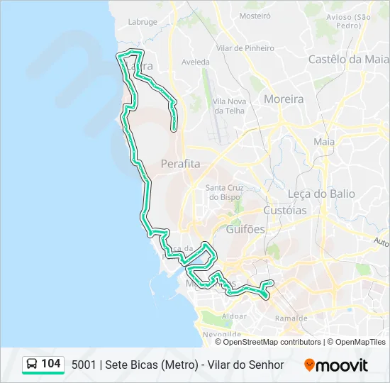 104 Bus Line Map