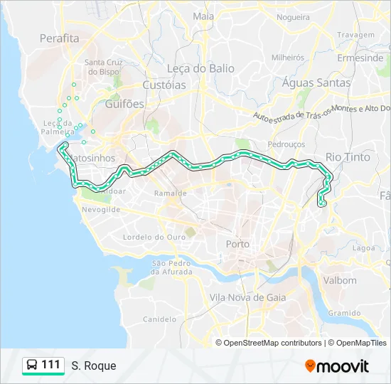 111 Bus Line Map