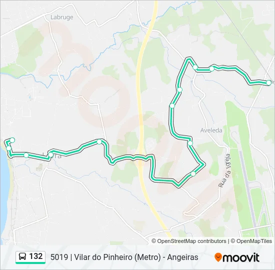132 Bus Line Map