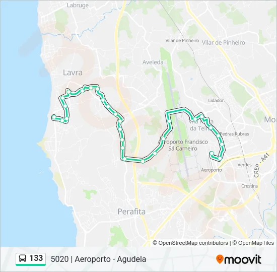 133 Bus Line Map